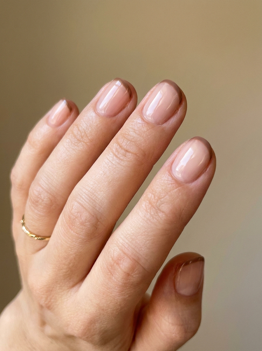 Soft Brown Micro French als schlichte neutrale Herbstmaniküre 2026